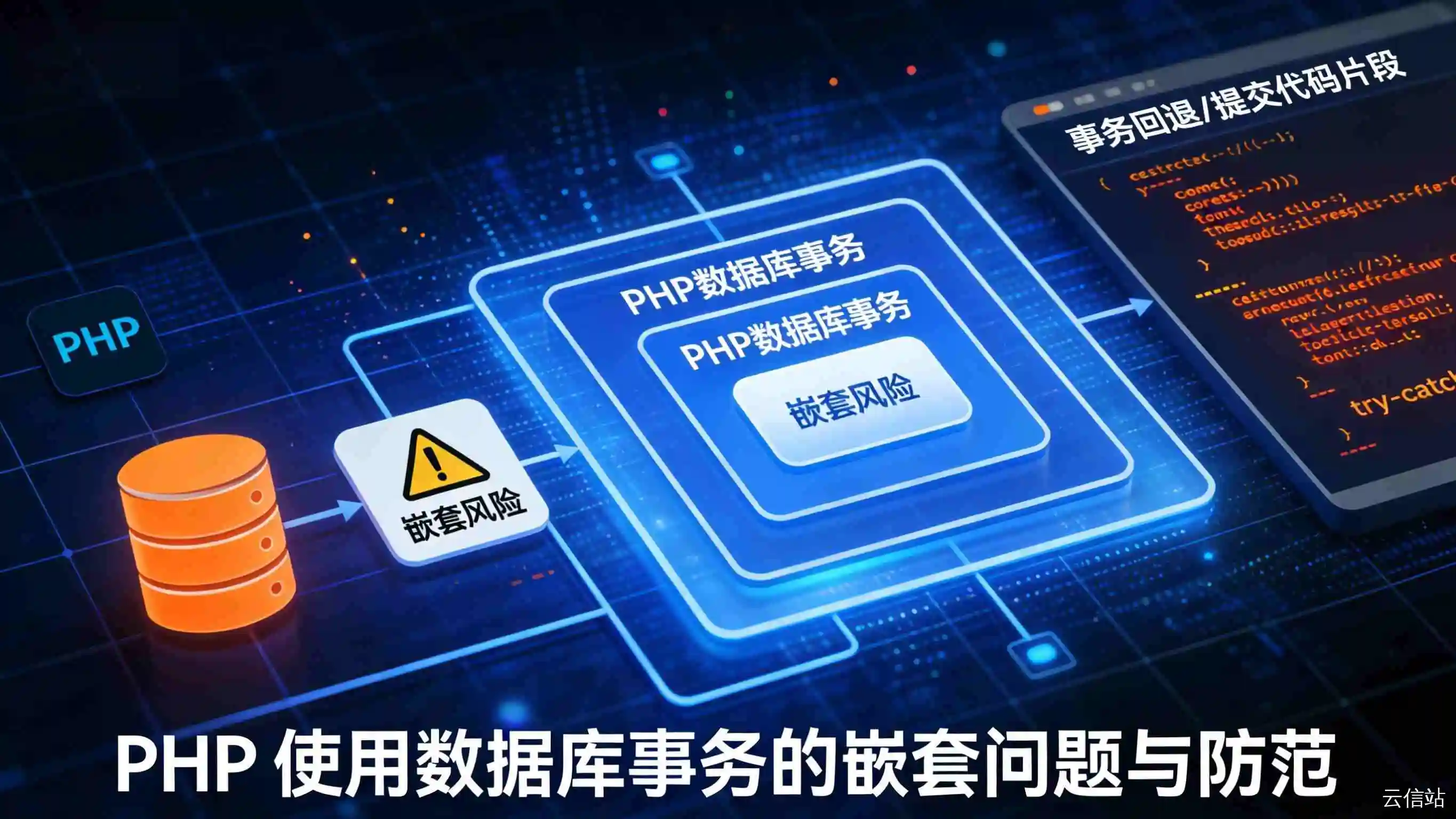 PHP 使用数据库事务的嵌套问题与防范